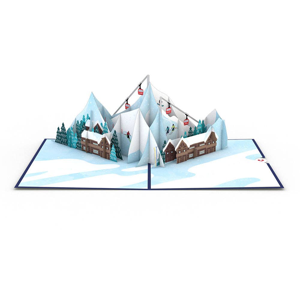 Ski Village Pop Up Card