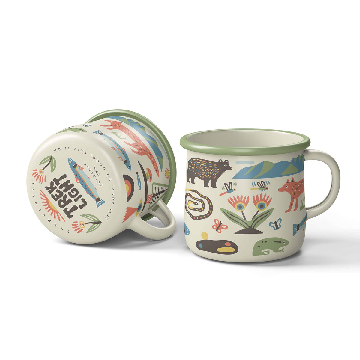 Mountain Stream Enamel Coffee Mug