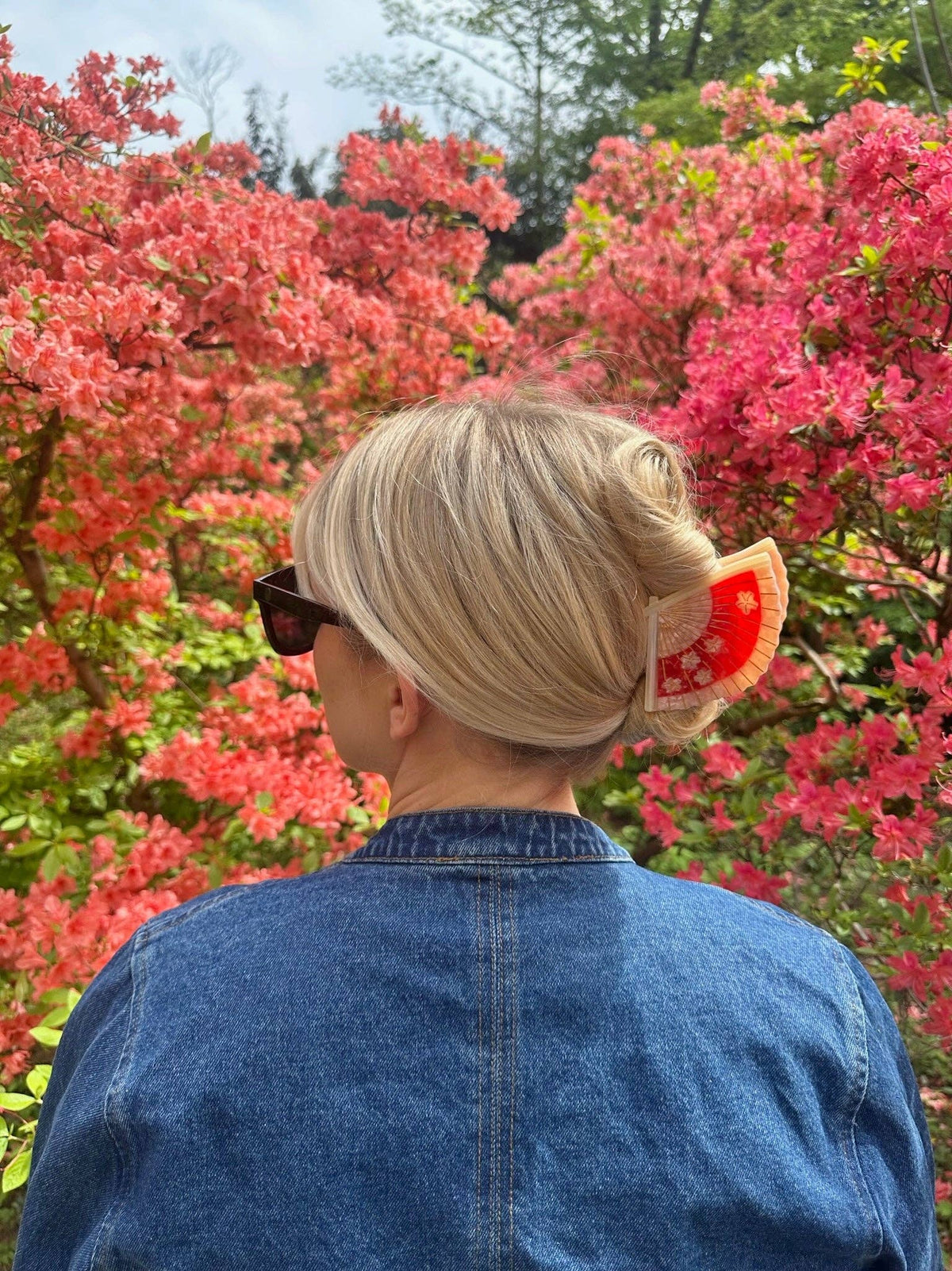 Hand-painted Blossom Fan Claw Hair Clip | Eco-Friendly
