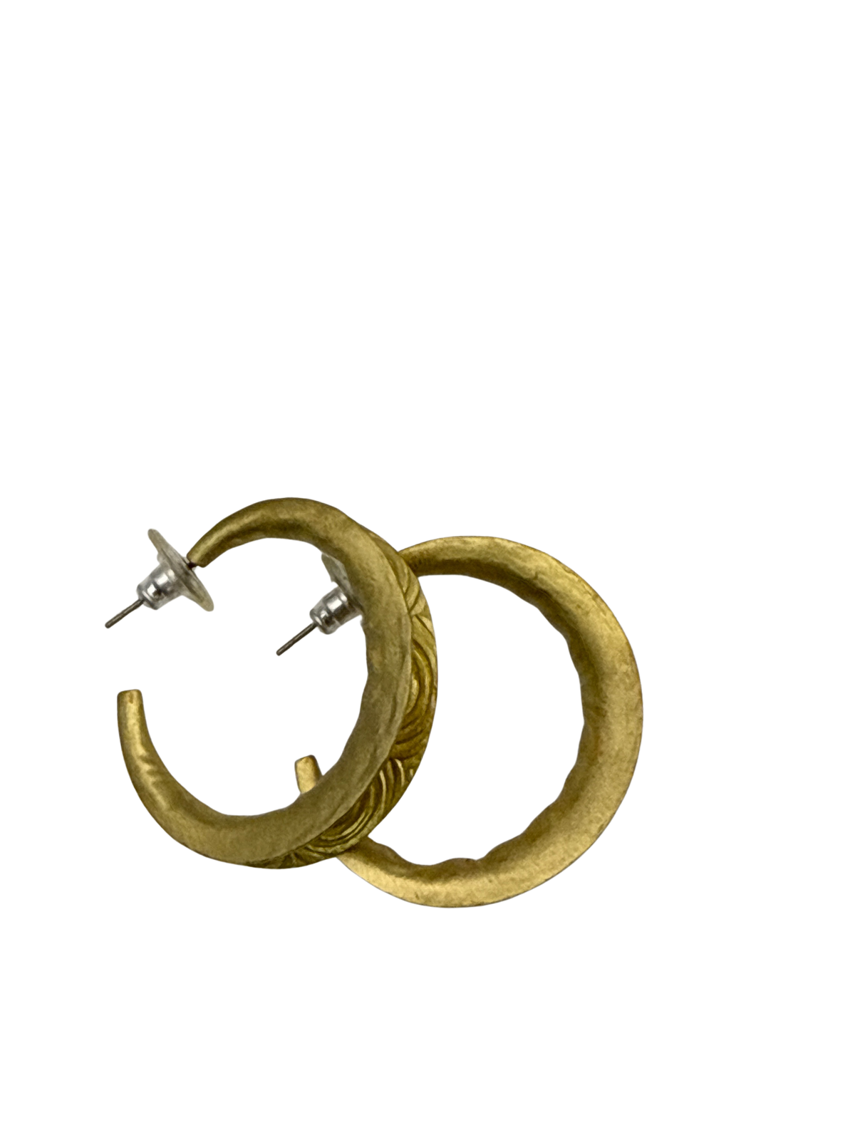 Handcrafted Hammered Brass Earring Set