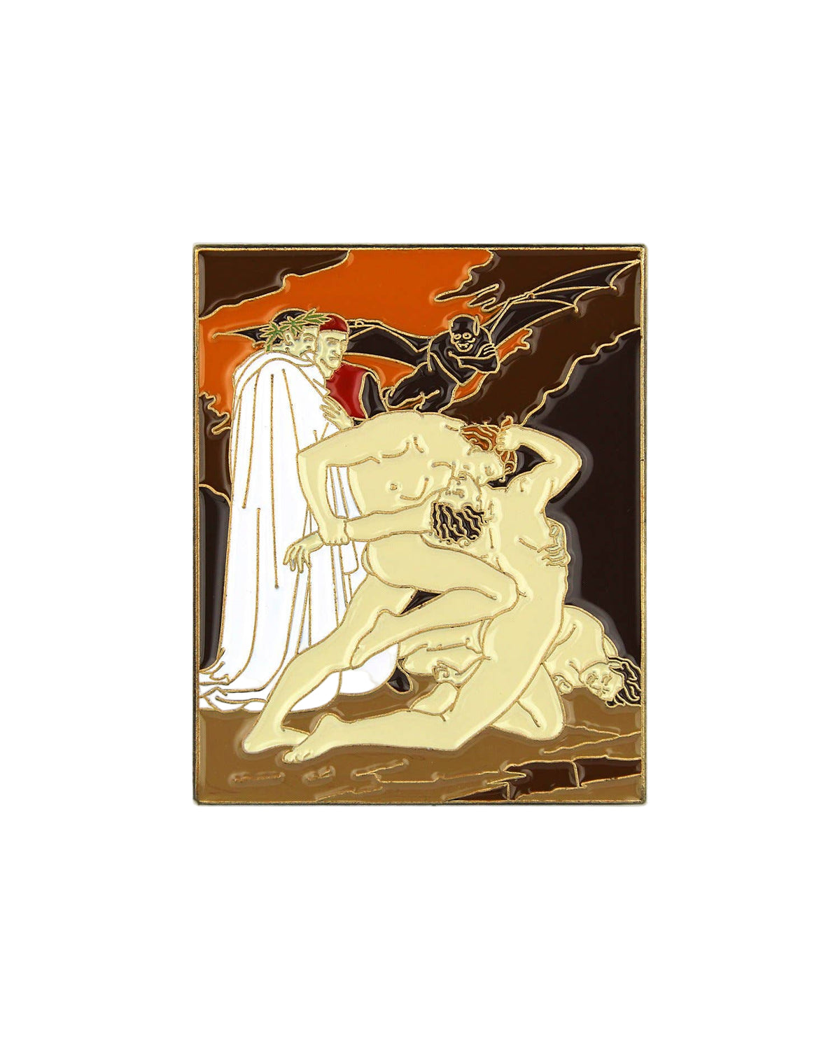 Dante and Virgil in Hell Enamel Pin