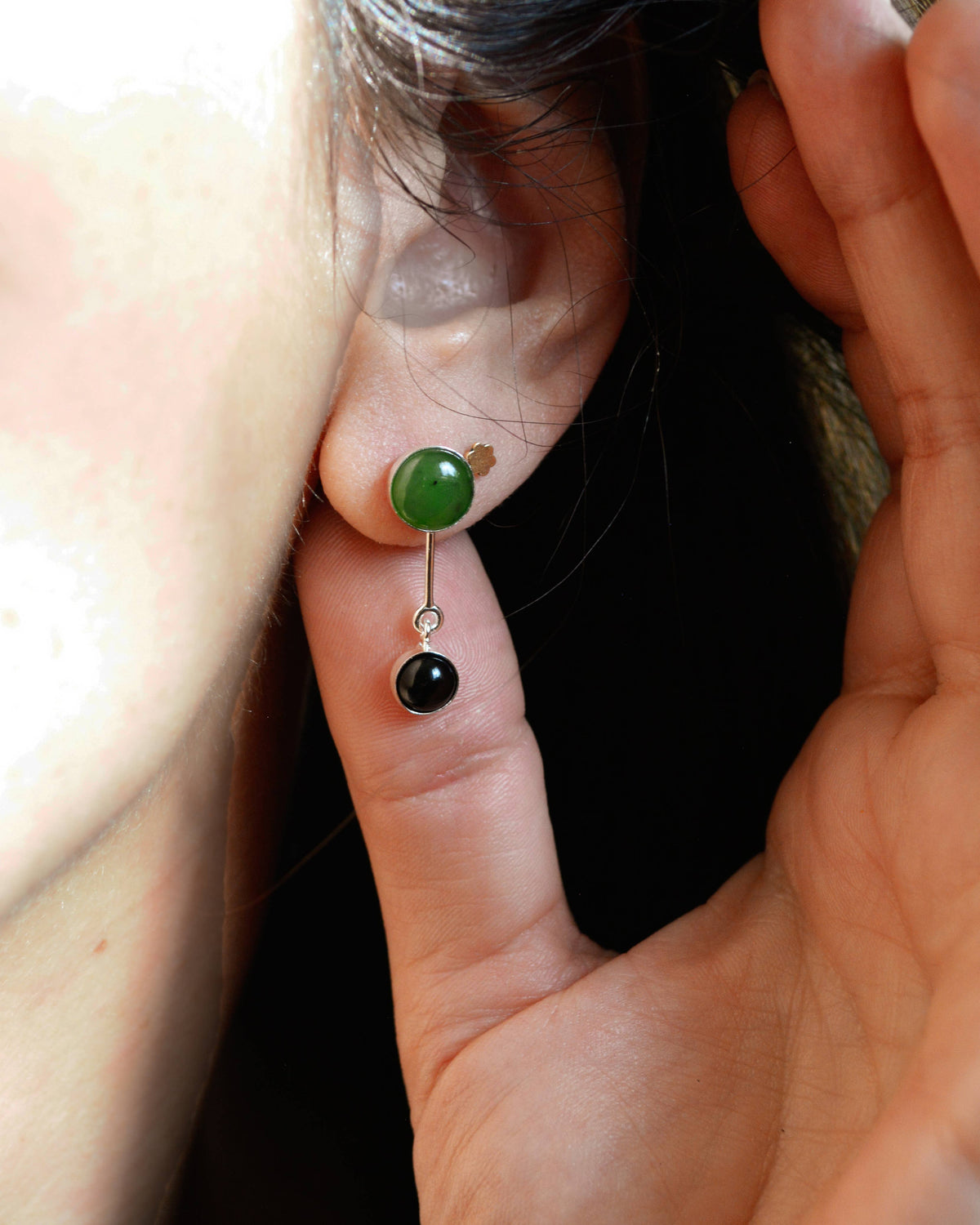 Jade Onyx Dangles