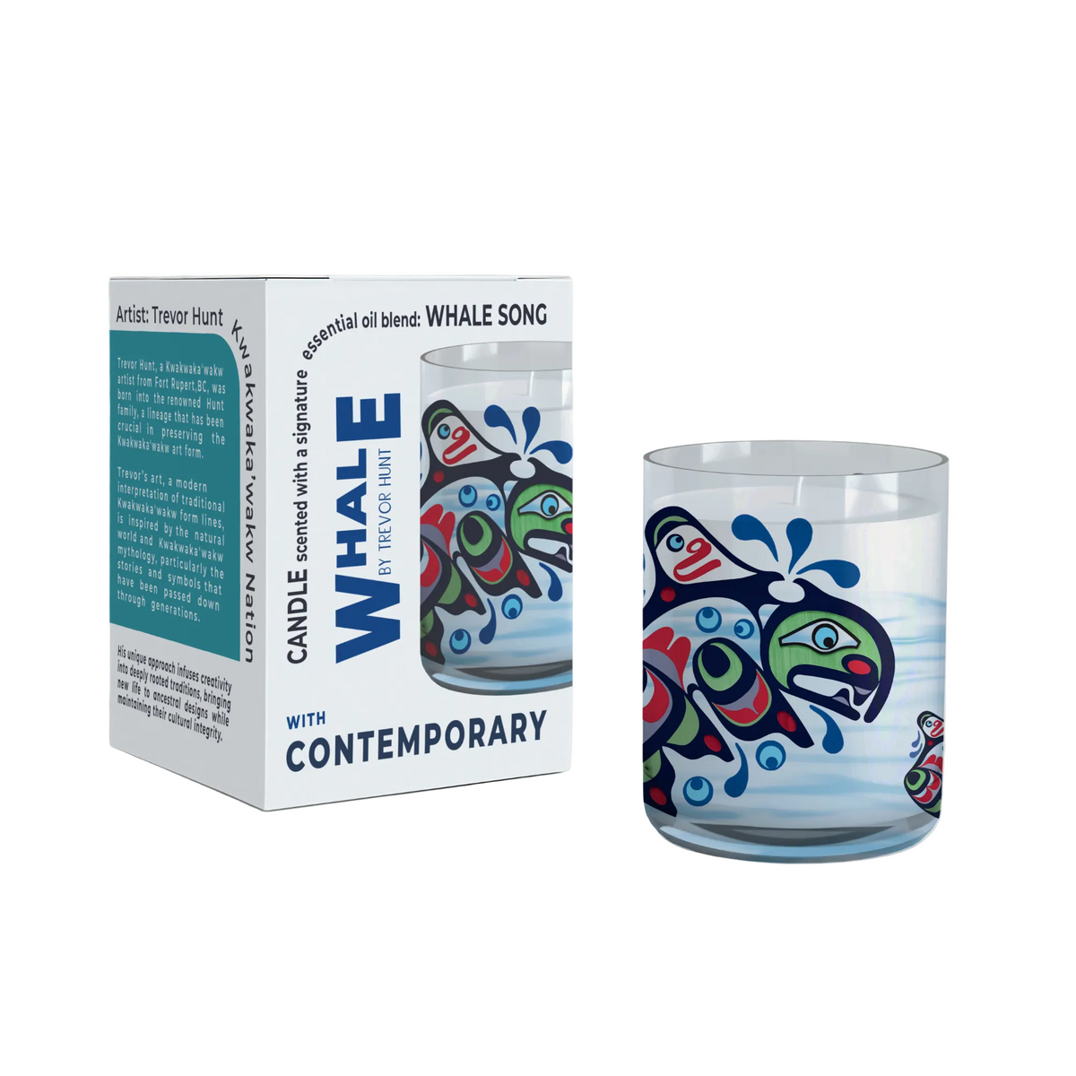 Indigenous Art Essential Oil Candle |  Whale
