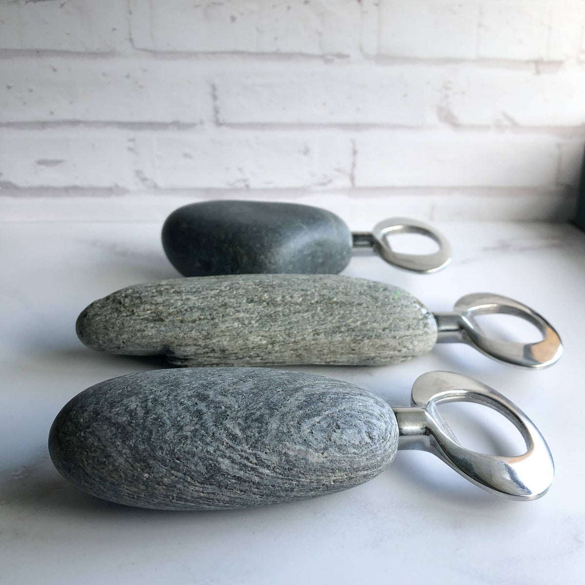 Nature-Inspired Stainless Steel Stone Bottle Opener