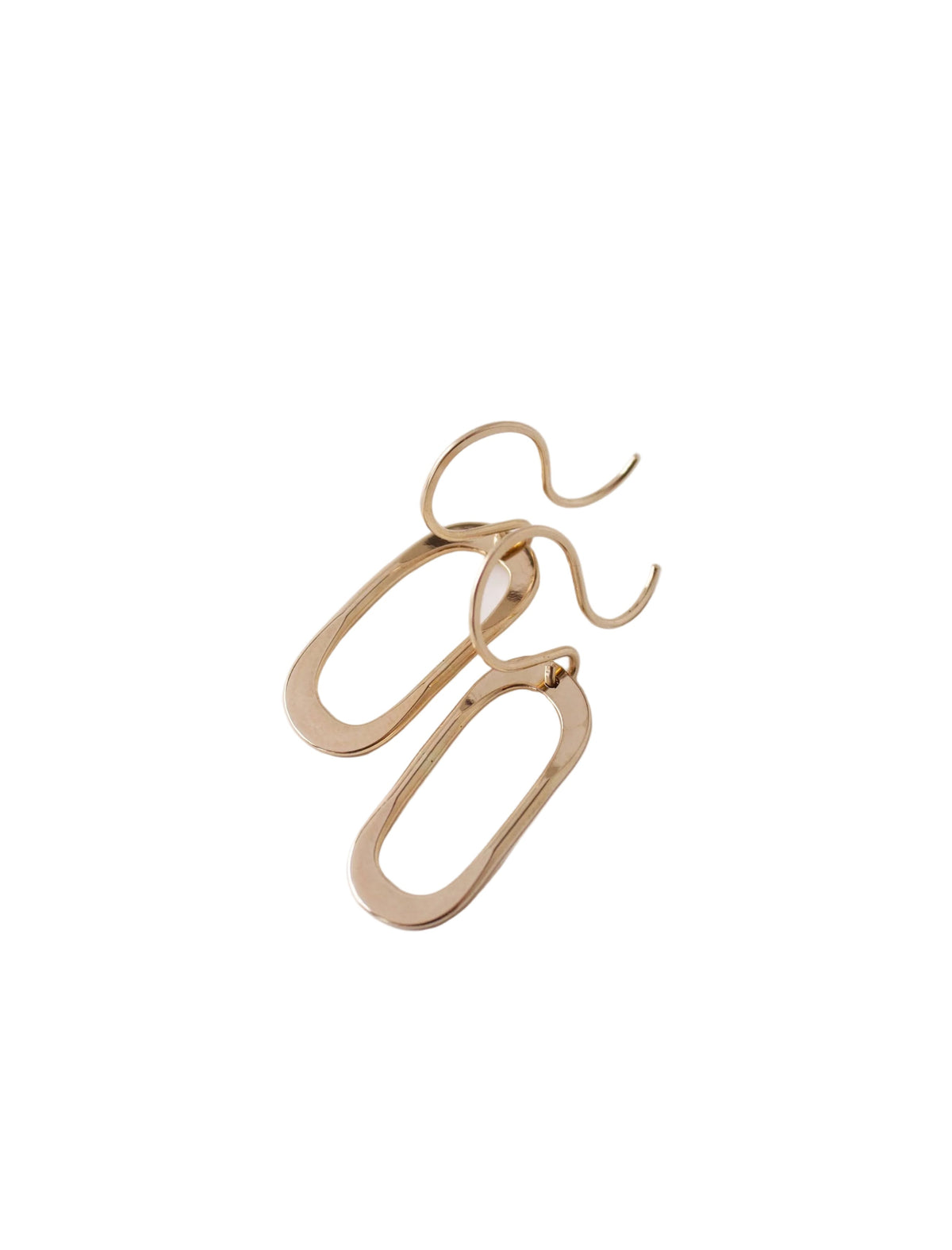 Soft Oval Earrings, Handmade 14K Gold Fill, Sterling Silver 