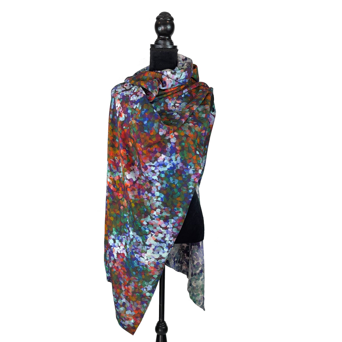 Silk Art Scarves Merino Silk Pissarro Red