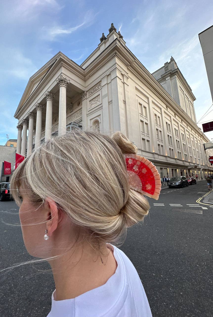 Hand-painted Blossom Fan Claw Hair Clip | Eco-Friendly