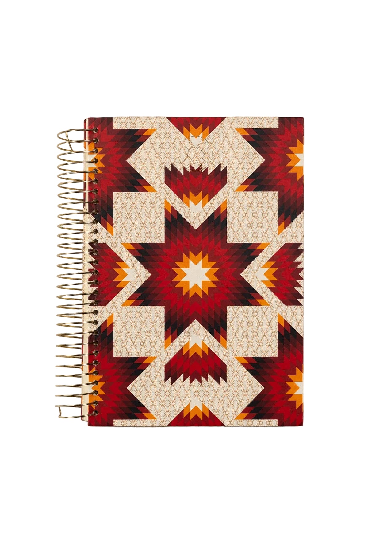 Star Quilt Notebook - Red/Ivory