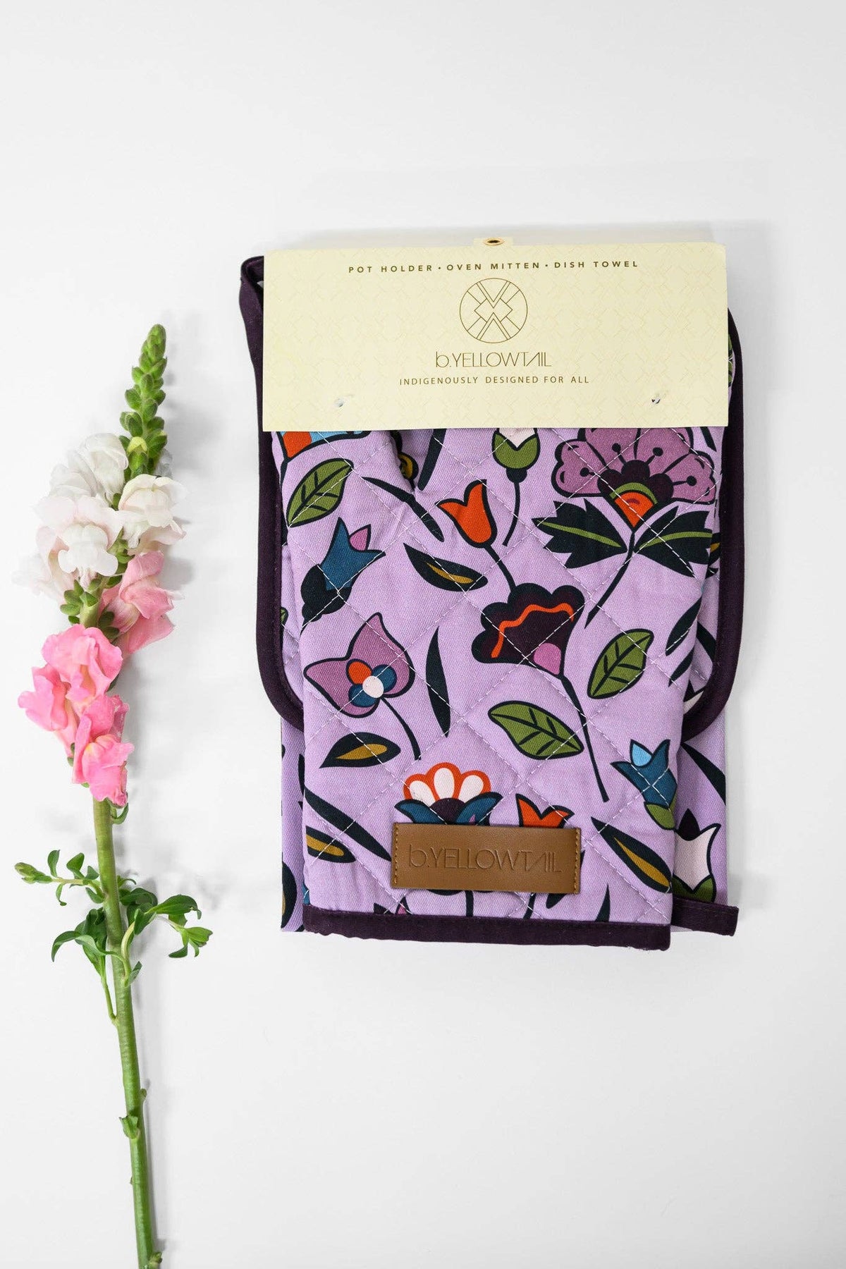 Floral Bloom Kitchen Towel, Oven Mitt & Pot Holder Set