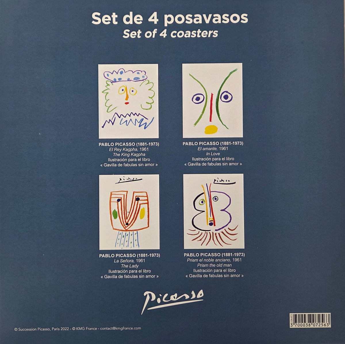 The 4 Faces, Pablo Picasso Coasters
