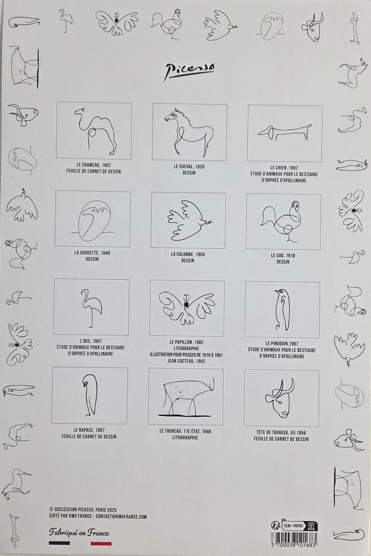 Set of 42 Pablo Picasso Stickers