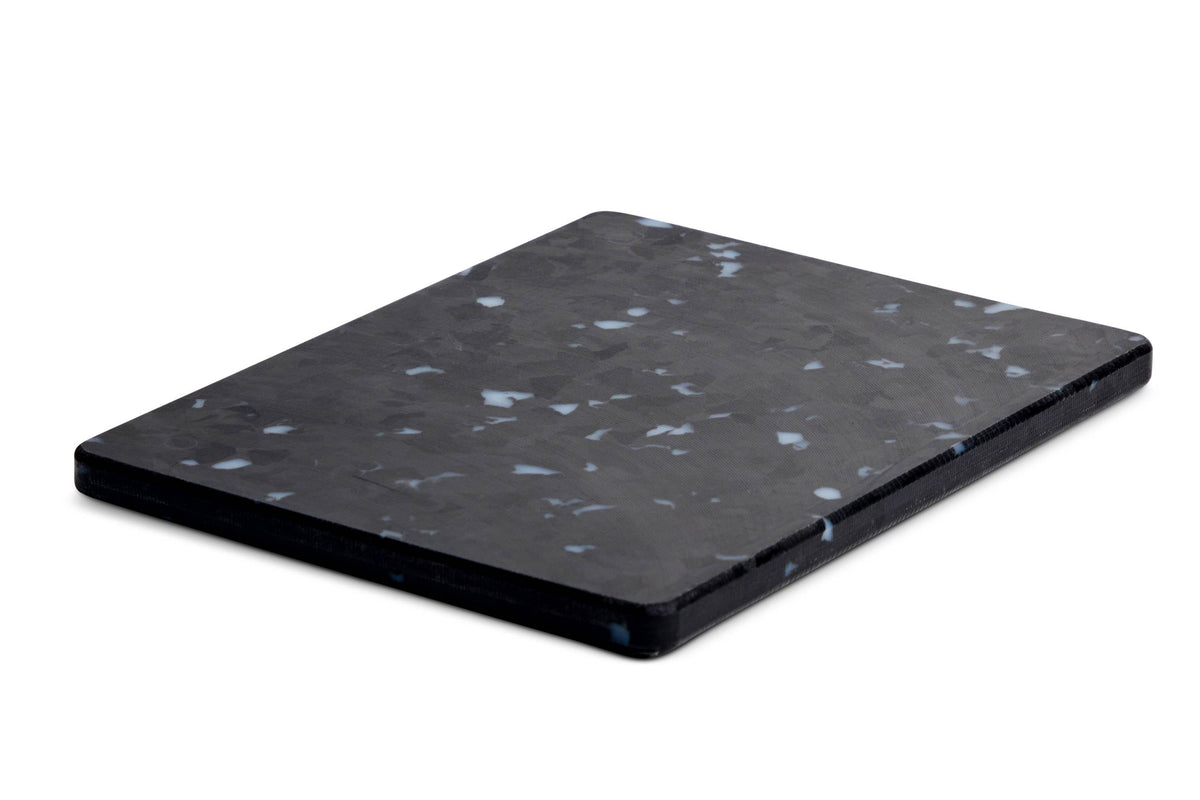Recycled Plastic Cutting Board - XS White Confetti on Black