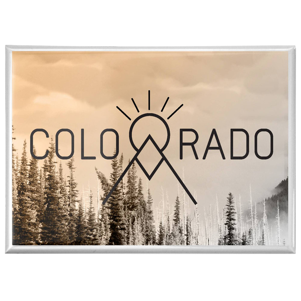 Colorado Badge & Photo Geometric Magnet