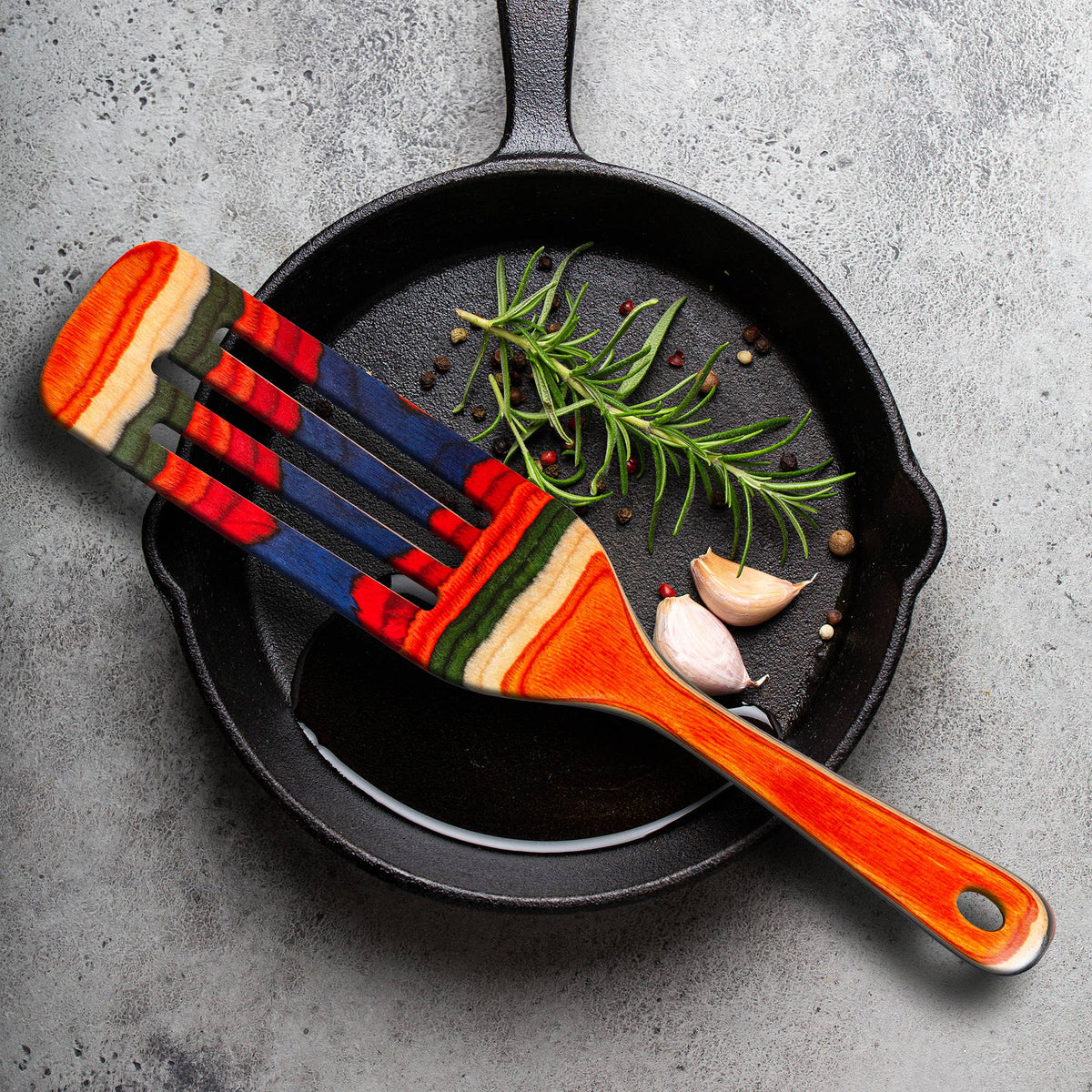 Baltique® Marrakesh Colorful Wooden Slotted Spurtle, 13"