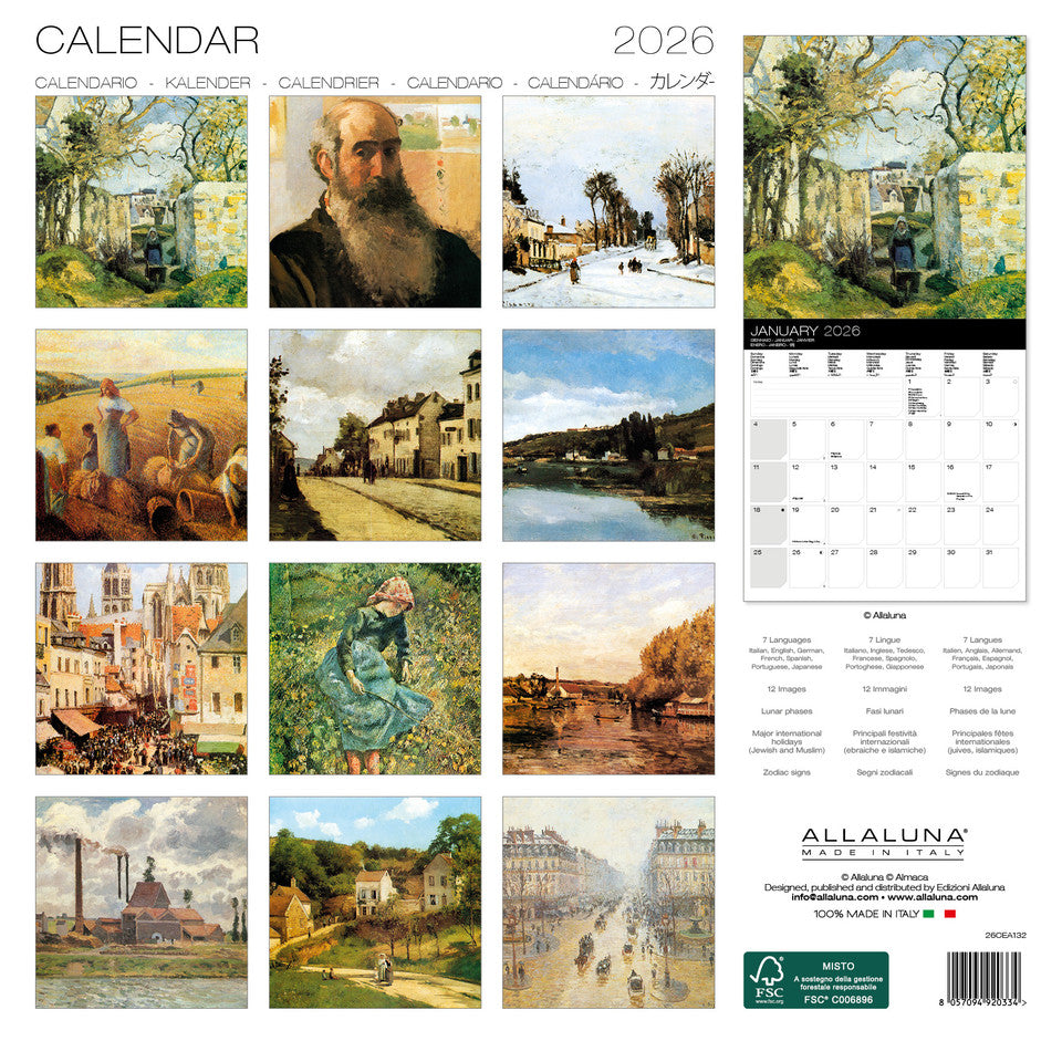 Pissarro 2026 Wall Calendar