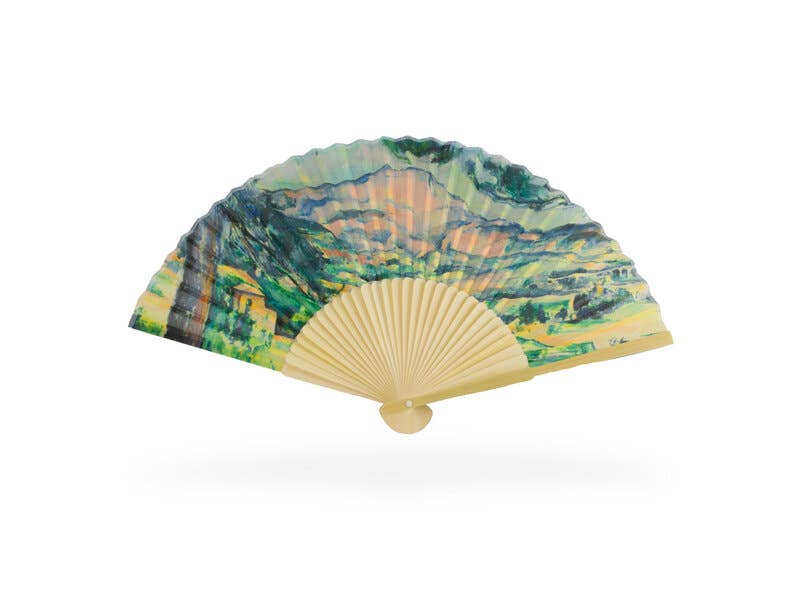 Cézanne, La Montagne Sainte-Victoire Bamboo Hand Fan