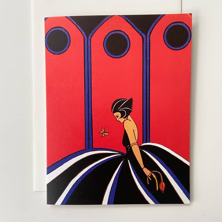 6 Art Deco Lady Vintage Style Card Set