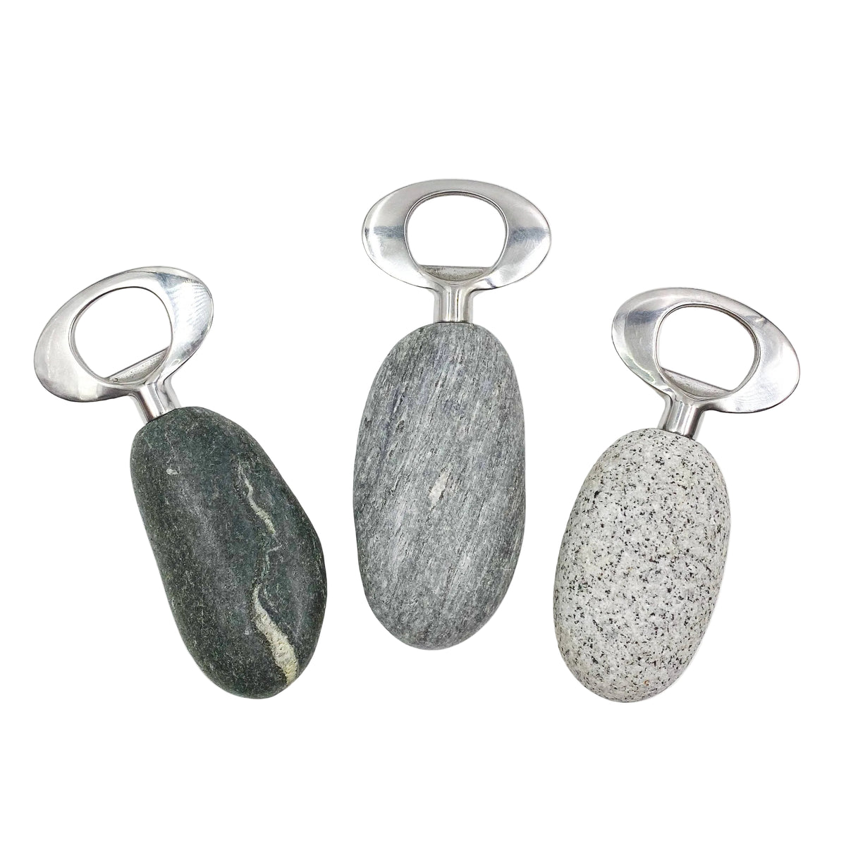 Nature-Inspired Stainless Steel Stone Bottle Opener