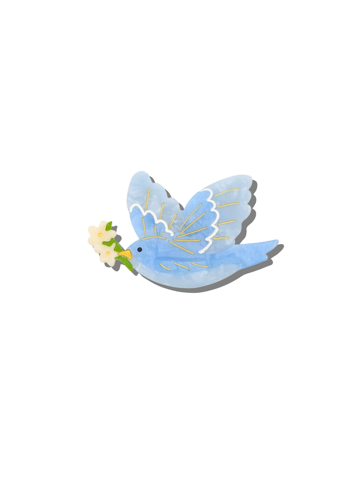 Hand-painted Bluebird Brooch Pin