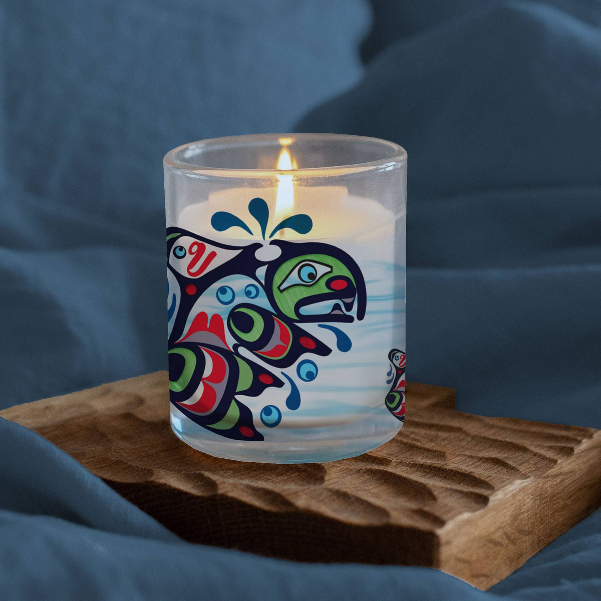 Indigenous Art Essential Oil Candle |  Whale