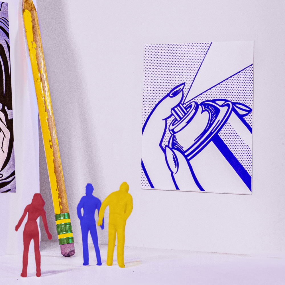 Roy Lichtenstein Spray Can Die-Cut Sticker
