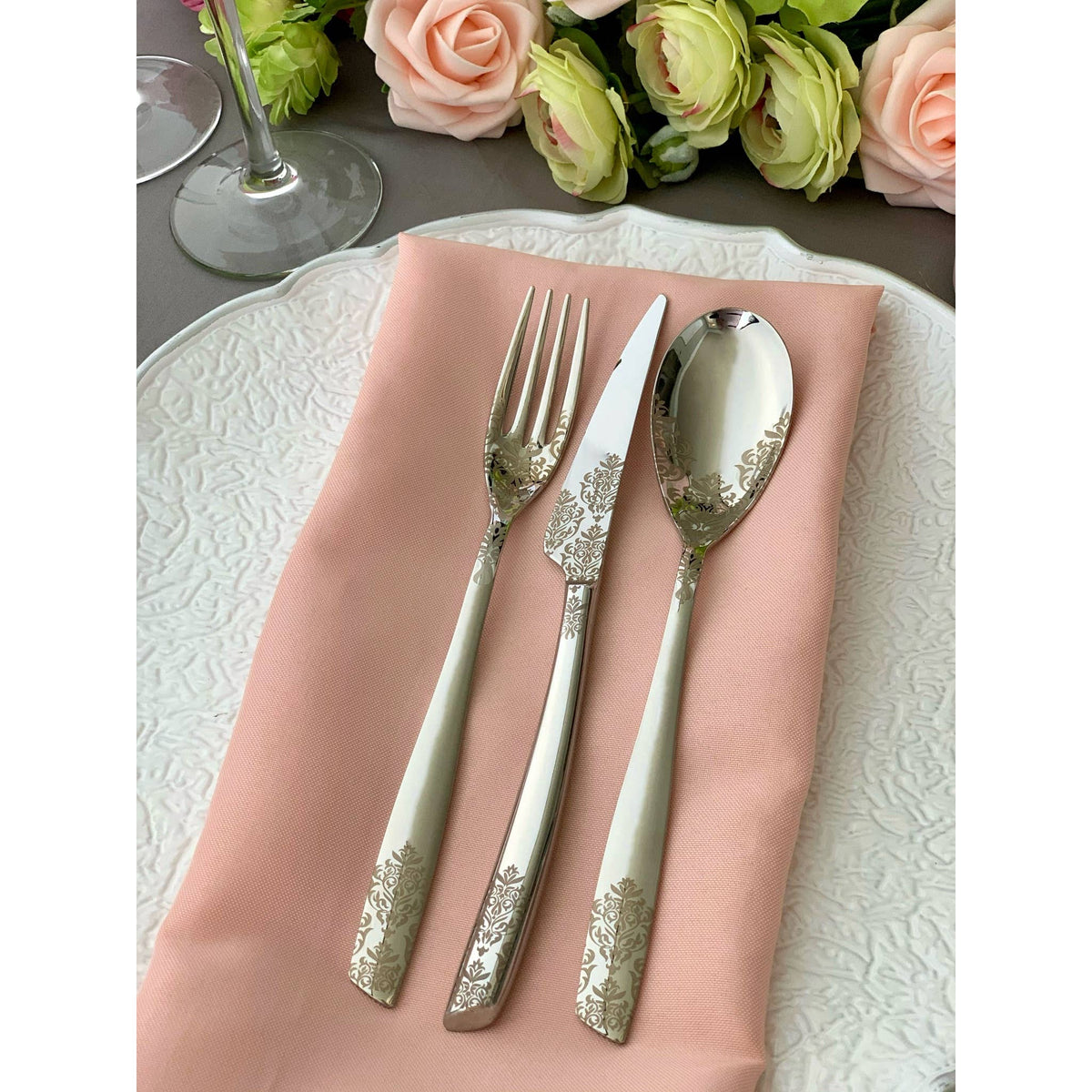 Riviera Devore' 5 Piece Place Setting stainless steel