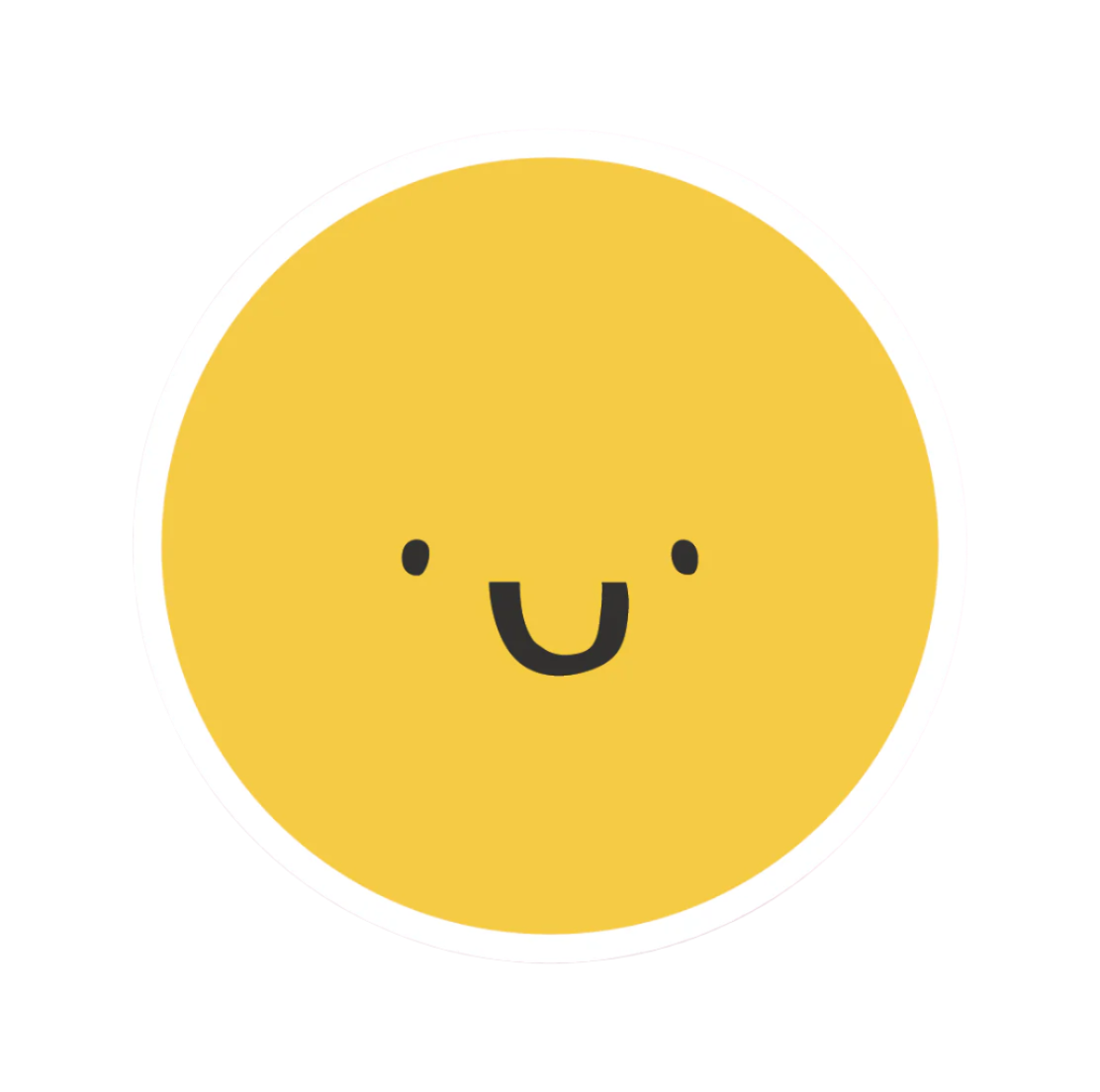 Yellow Smiley Circle Face sticker