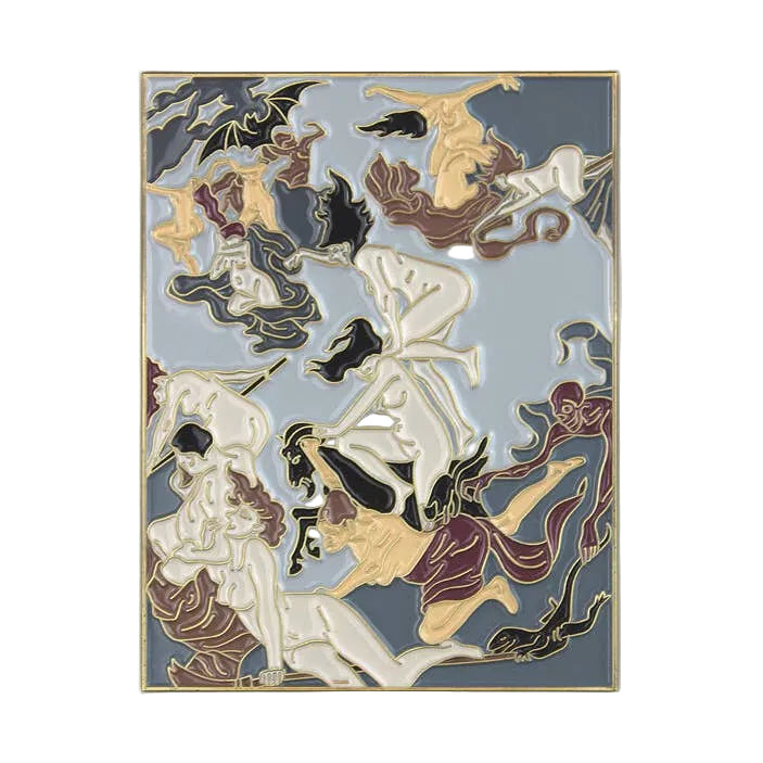 Witches Going to Their Sabbath Enamel Pin
