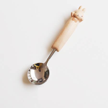 Hand-Carved Bunny Spoon & Fork