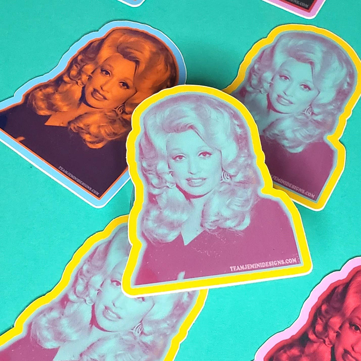 Multi Colored Dolly Sticker