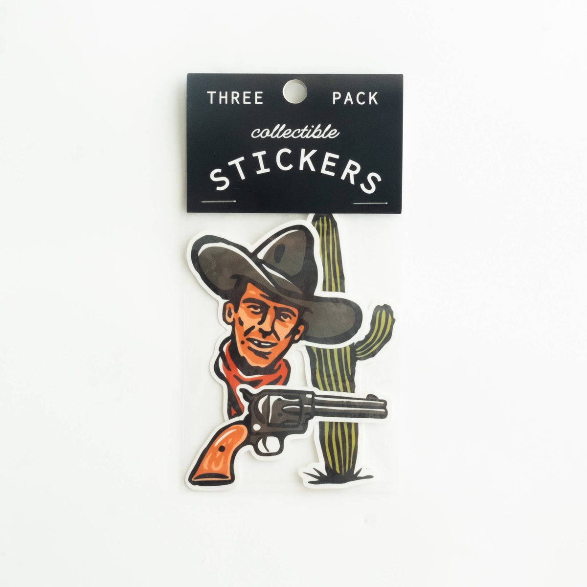 Old West Cowboy Vinyl Sticker Three Pack