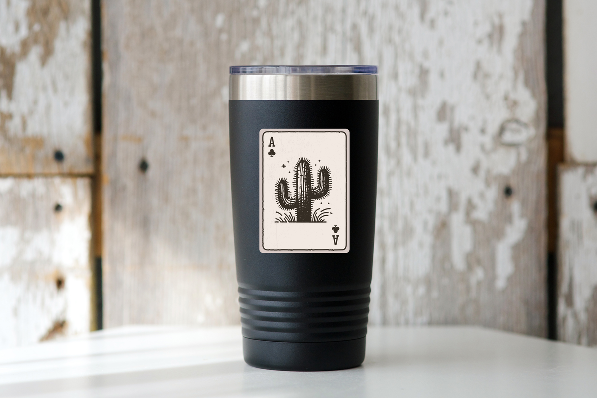 Cactus Playing Card Sticker