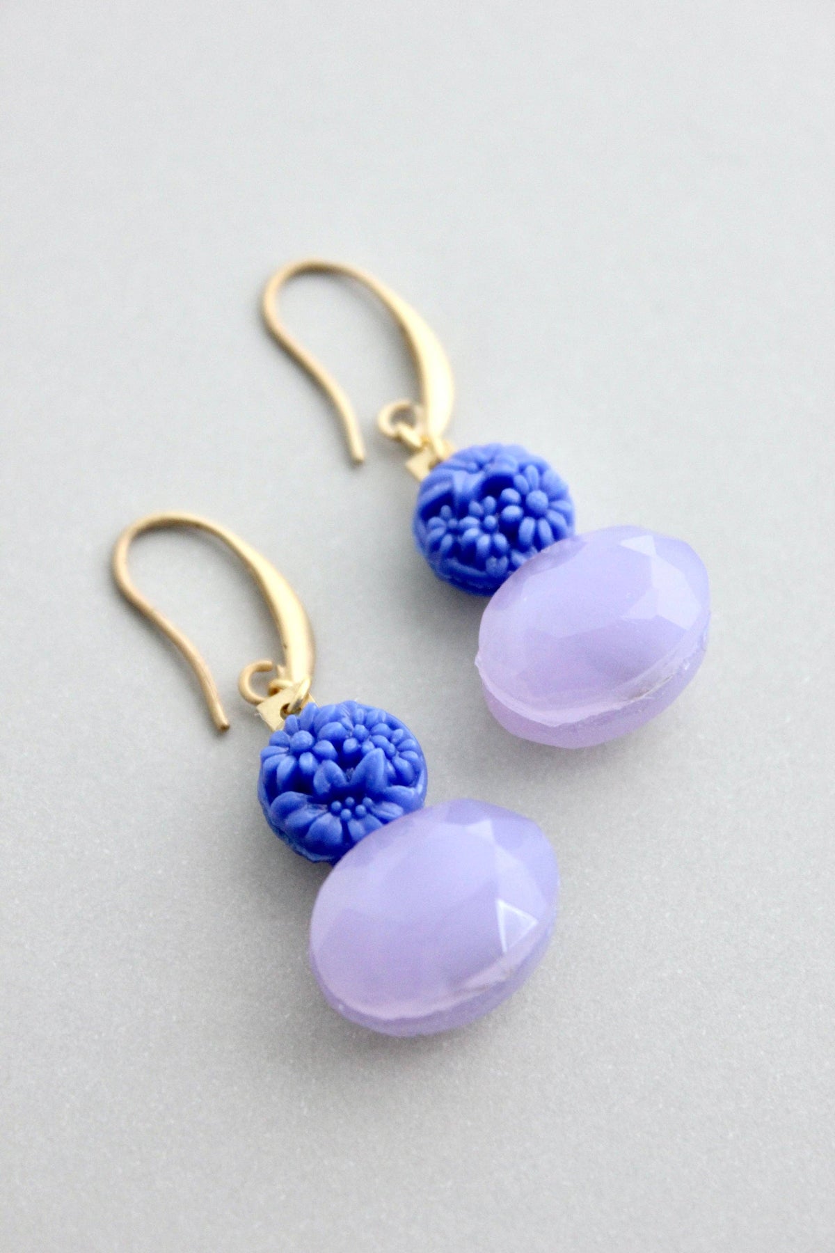 Periwinkle & Lavender Hook Earrings
