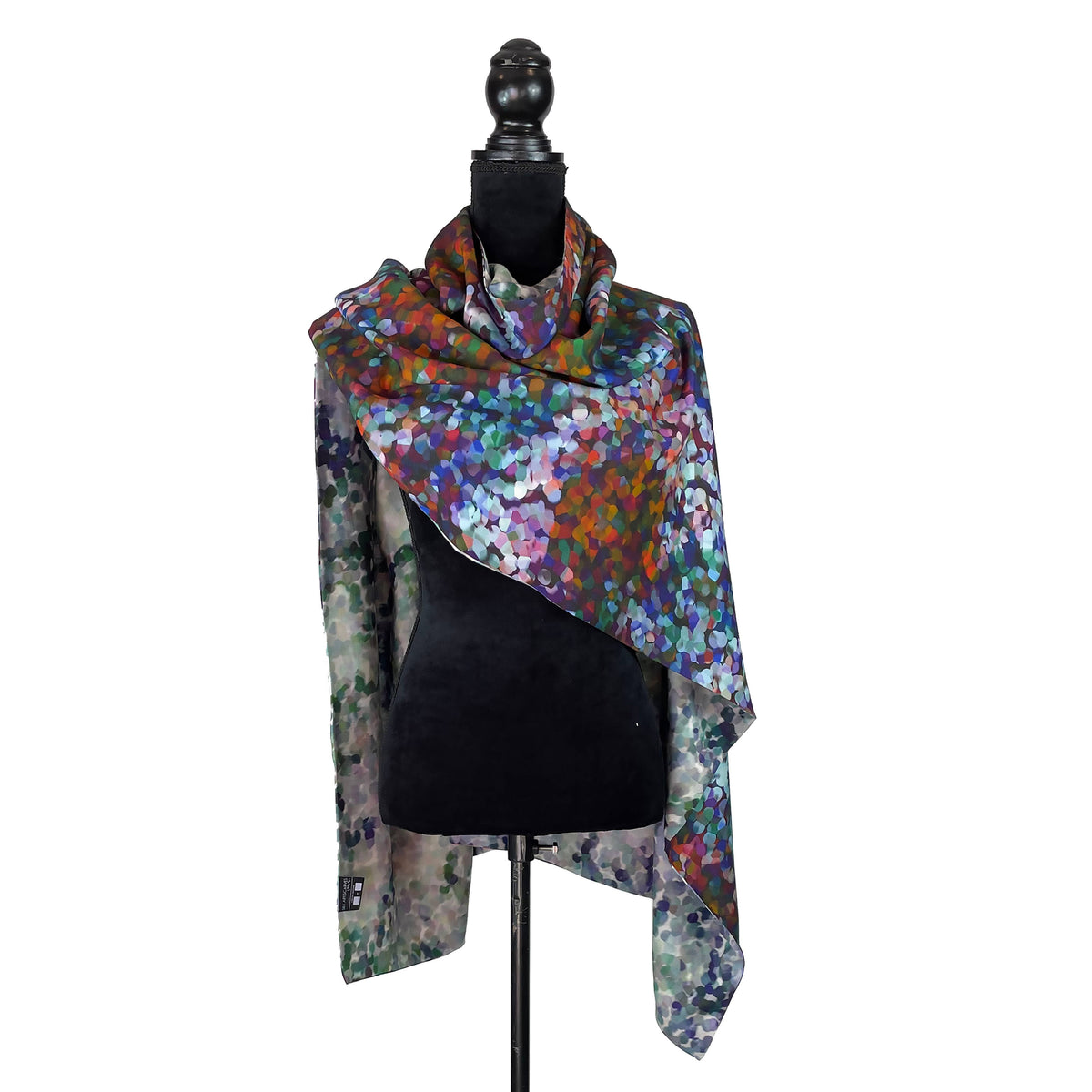 Silk Art Scarves Merino Silk Pissarro Red