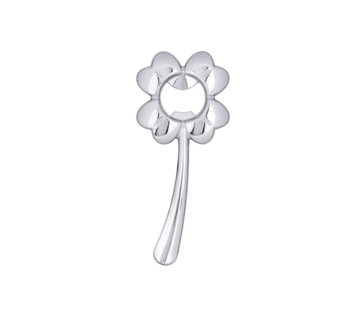 Quadrifoglio Flower Bottle Opener Chrome