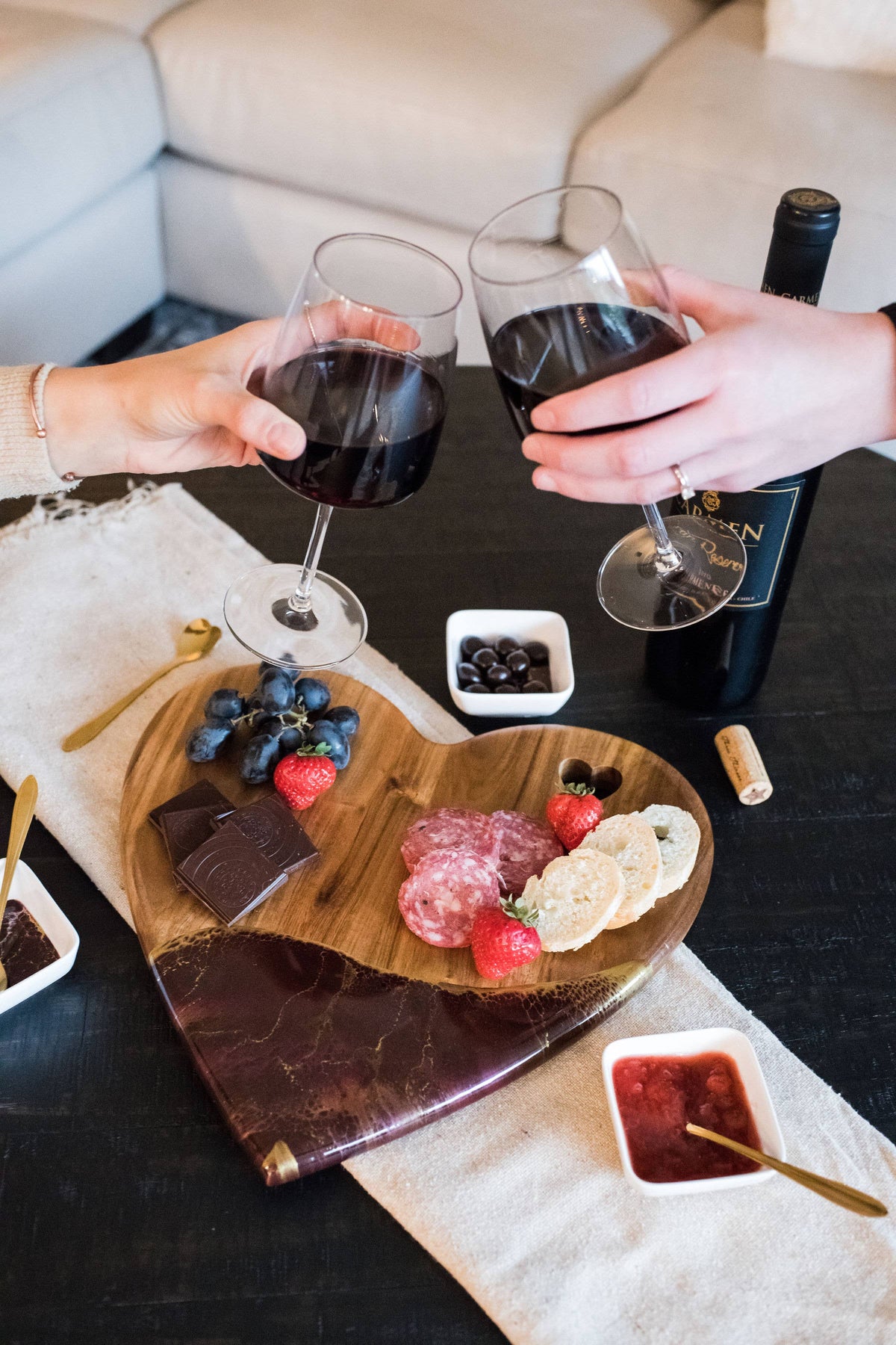 Heart Shaped Charcuterie Board