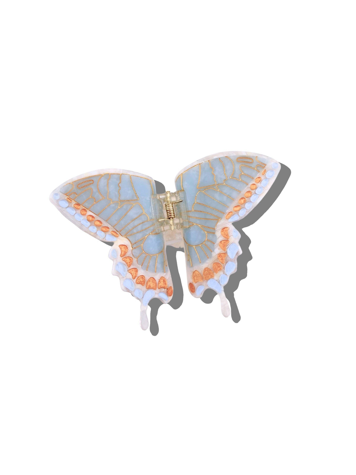 Hand-painted Swallowtail Butterfly Claw Hair Clip