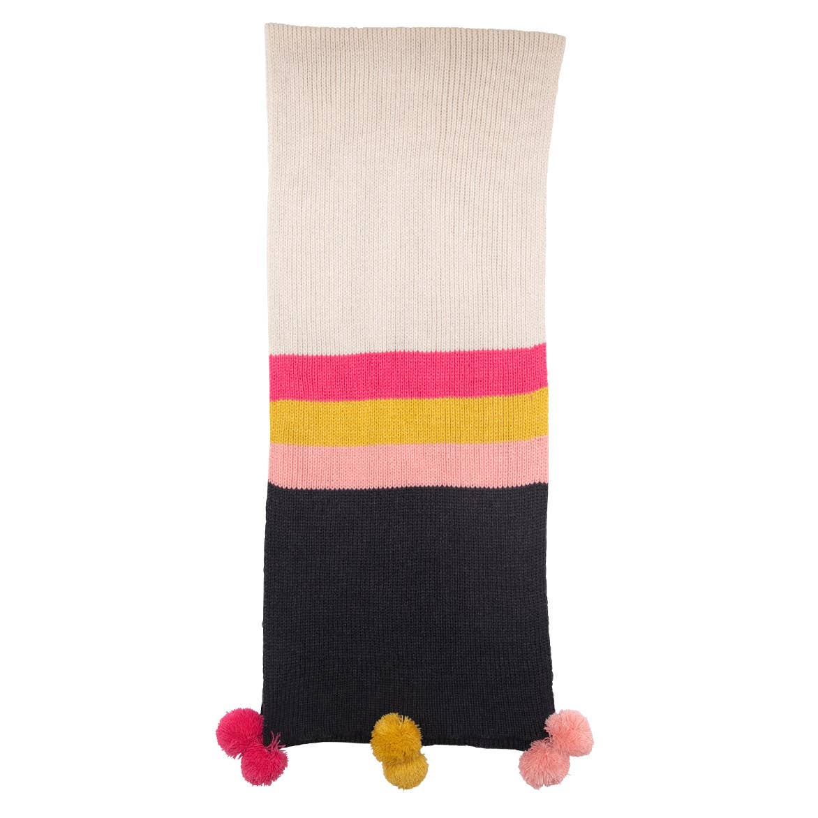 Piccadilly Navy Pink Stripe Scarf