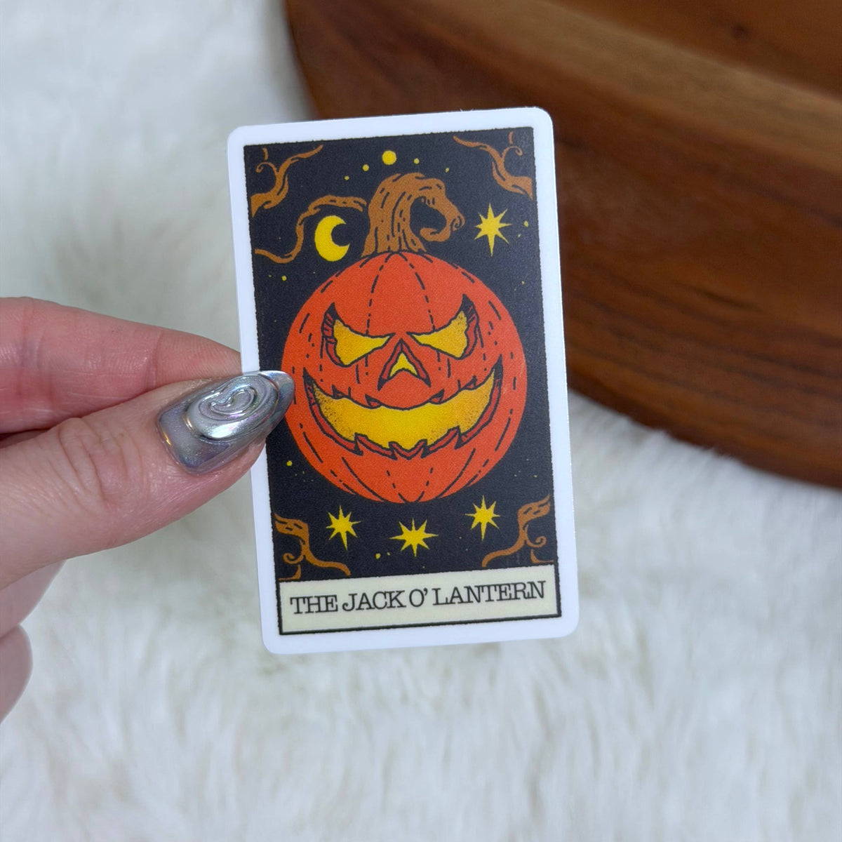 The Jack O' Lantern Tarot Card Halloween Sticker