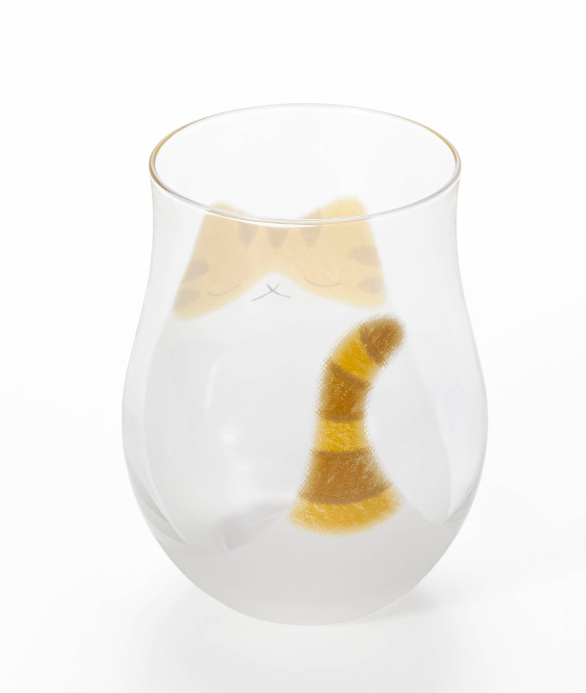 Cat Drink Glass M - Yellow