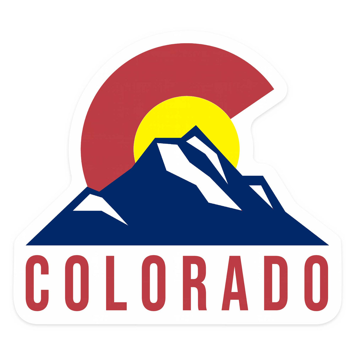 Colorado Flag & Mountain Sticker