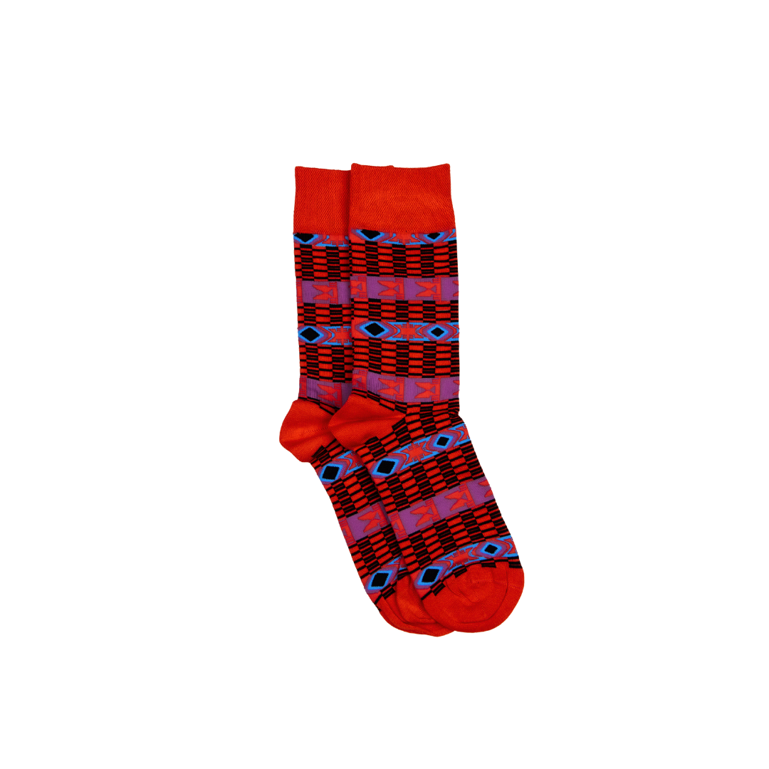 Tribal Red Socks