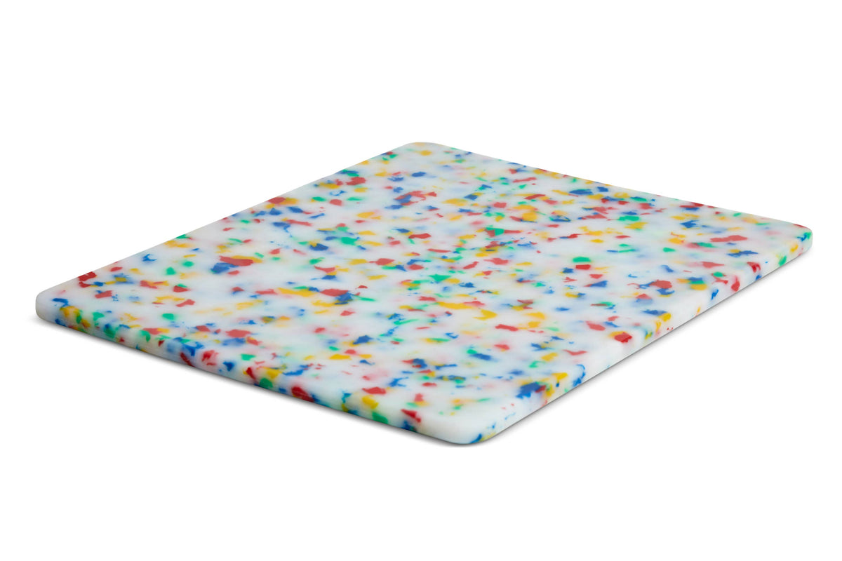 Recycled Plastic Cutting Board - Medium Confetti