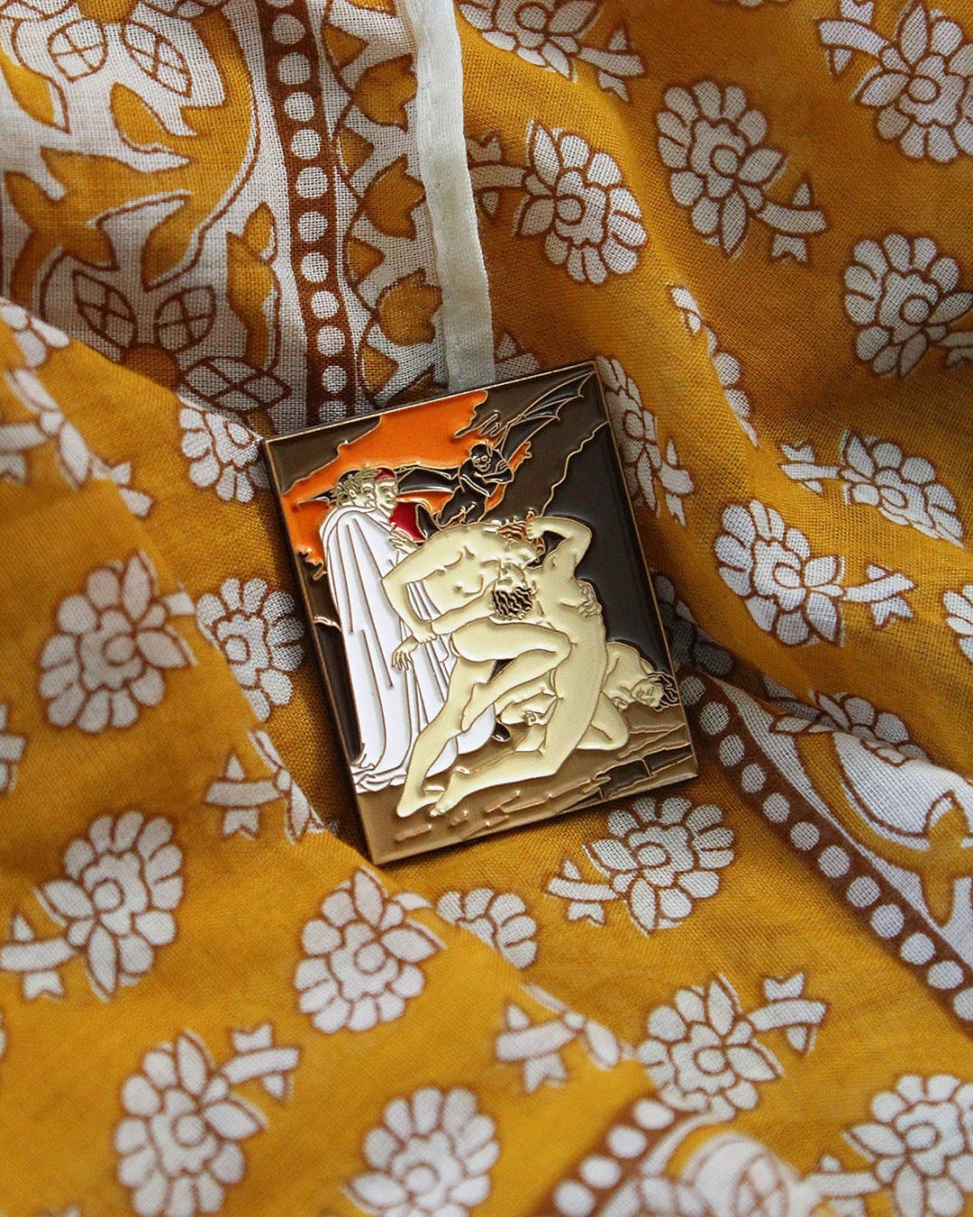 Dante and Virgil in Hell Enamel Pin