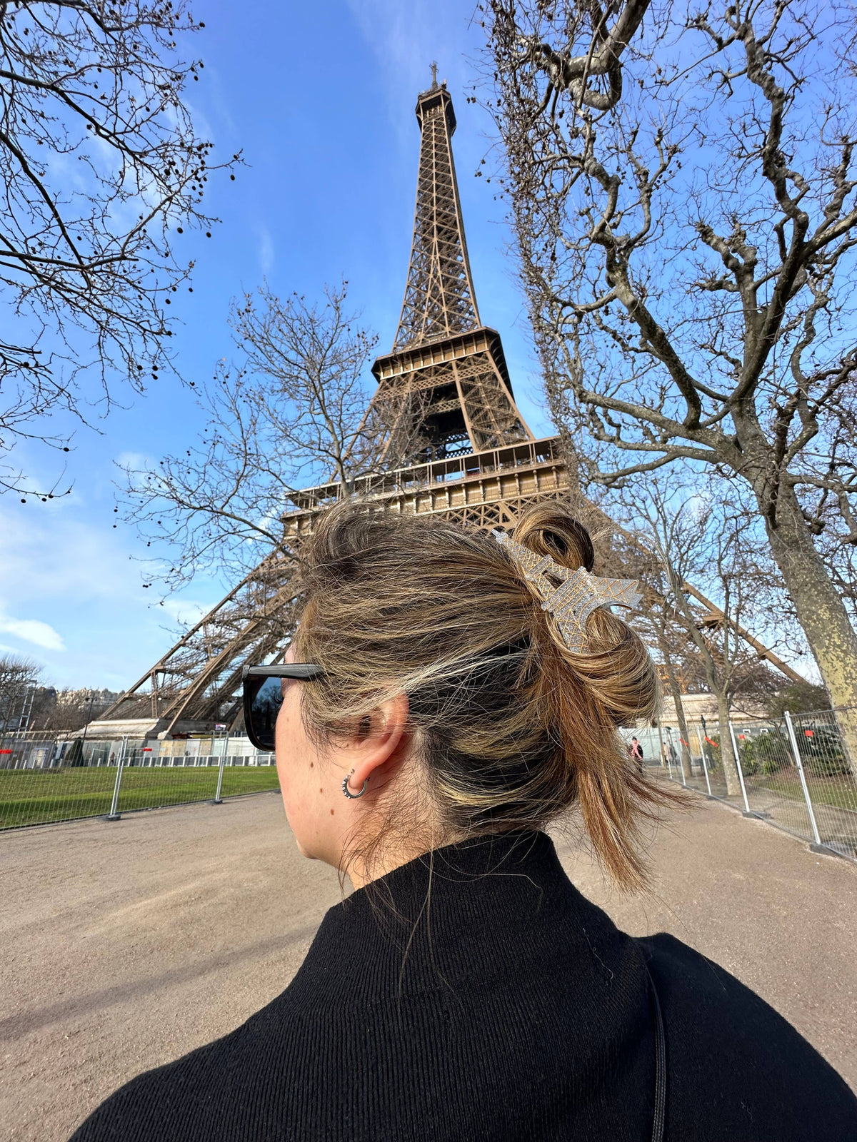 Hand-painted Eiffel Tower Paris Claw Hair Clip
