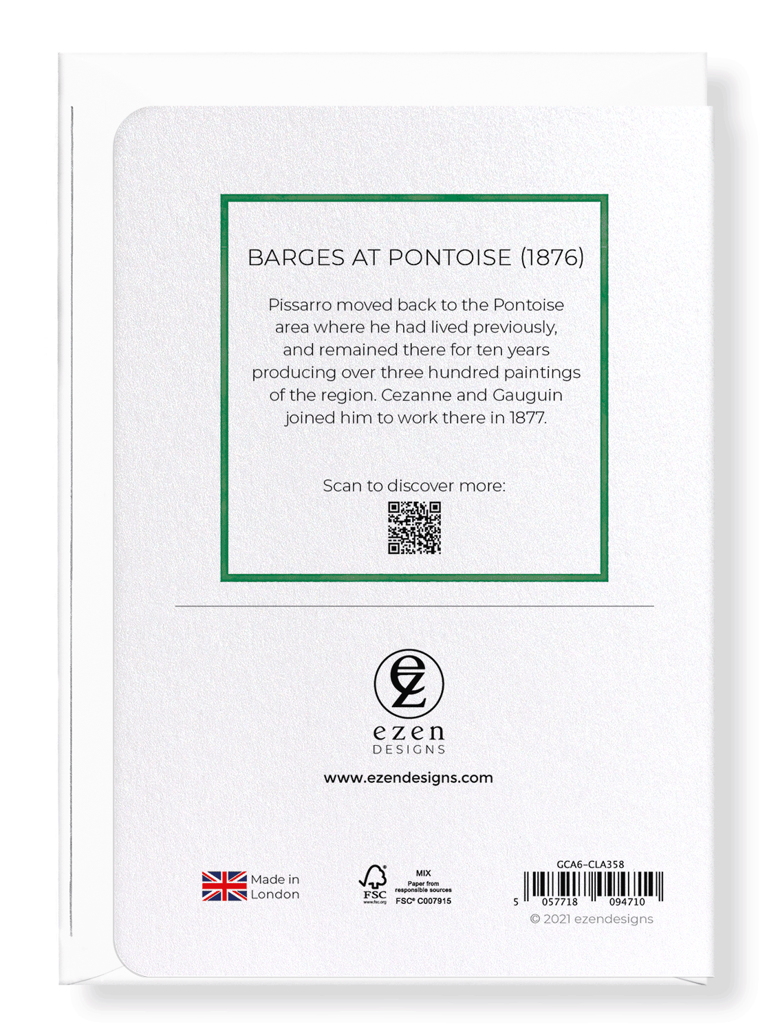 Barges at Pontoise (1876): Individual Card