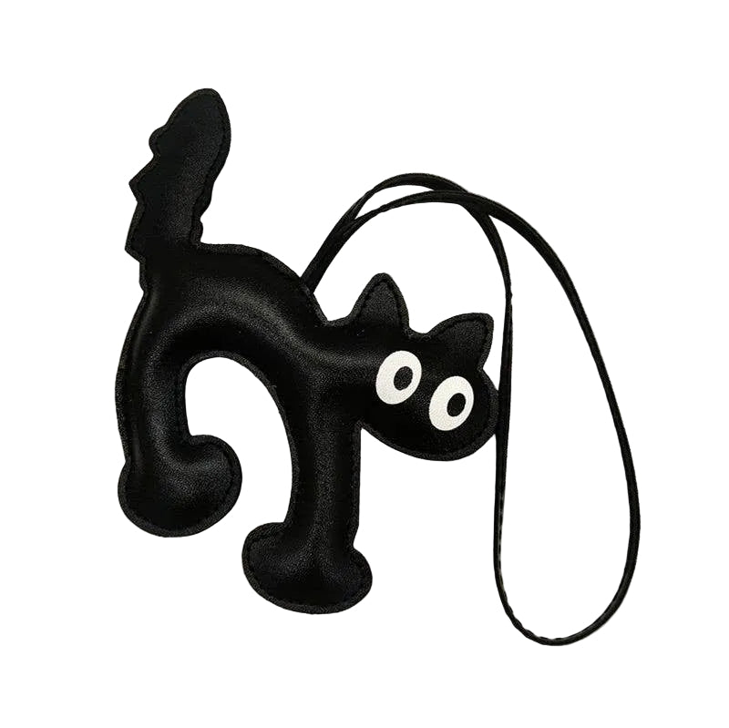 Vegan Leather Cat Bag Charm