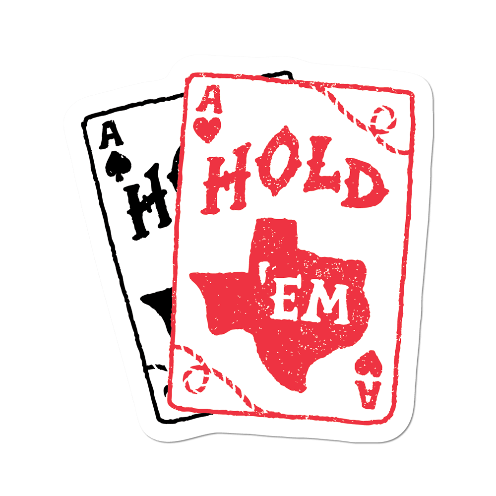 Texas Hold 'em Die-Cut Sticker