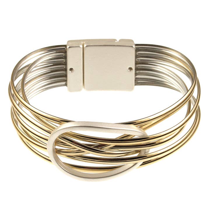 Matte Silver/Gold Bracelet