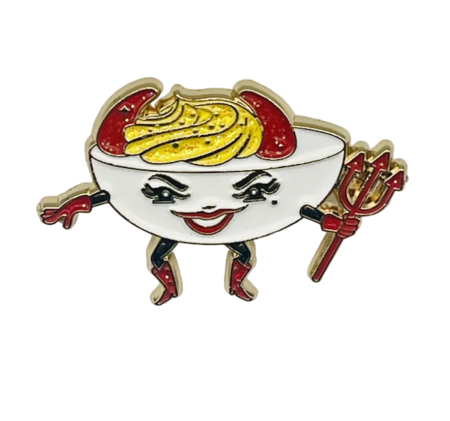 Deviled Egg Enamel Pin